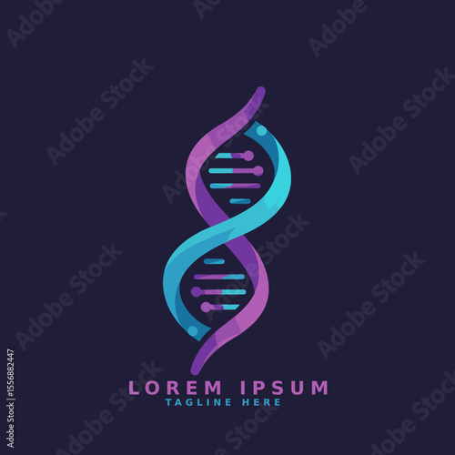 DNA double helix science logo