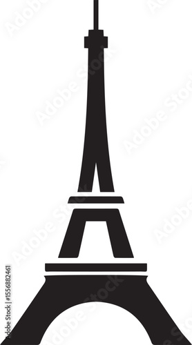 eiffel tower silhouette vector