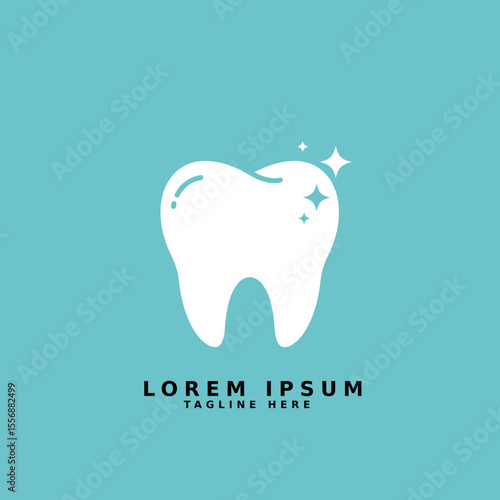 Sparkling tooth dental logo