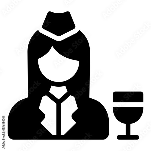 stewardess Solid icon