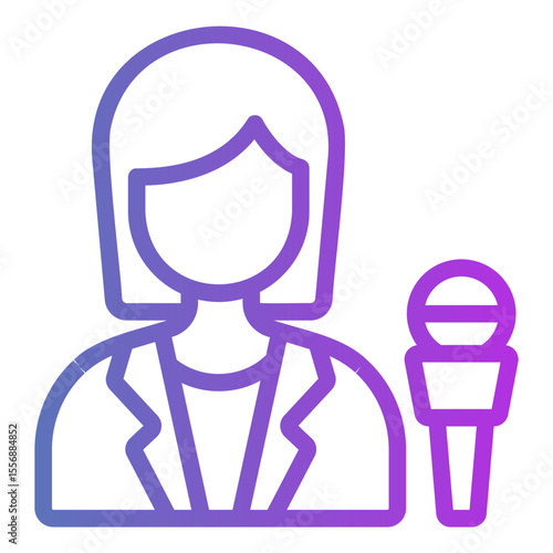 news reporter Gradient icon