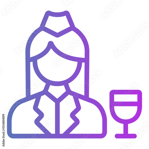 stewardess Gradient icon