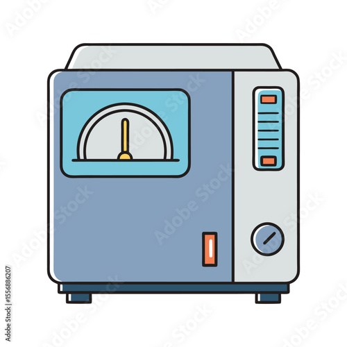 Flat modern autoclave machine icon vector illustration design