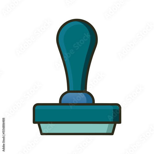 Flat office stamp icon vector illustration design
