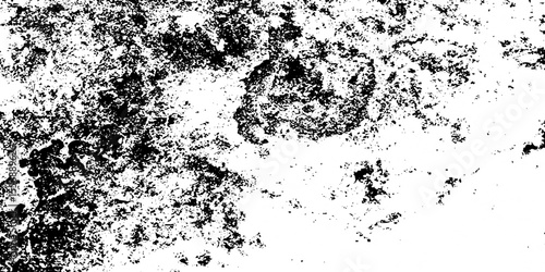 Distress grunge urban overlay spotted concrete grain surface grainy noise rust wall grunge black splatter and white background. damaged chalk crack rough ink wall texture.	