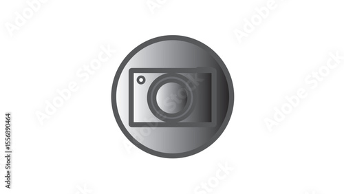  Abstract camera icon, flat illustration of vector icon,glyph photo camera collection. Picture symbol.
