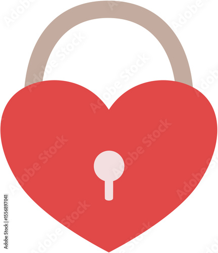 red locked heart