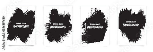 Set of A4 grunge poster background.  poster template ,blank glued creased paper sheet mockup. empty paper design. 