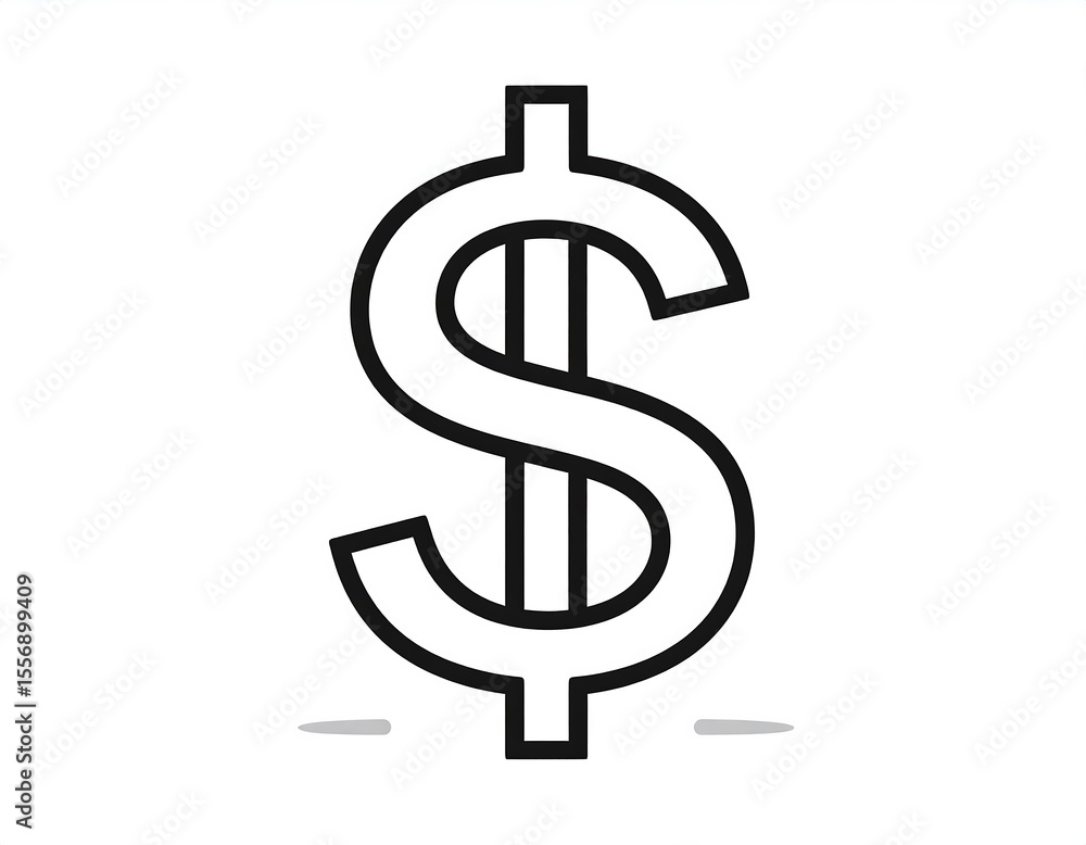 Obraz premium Simple dollar sign graphic (1)