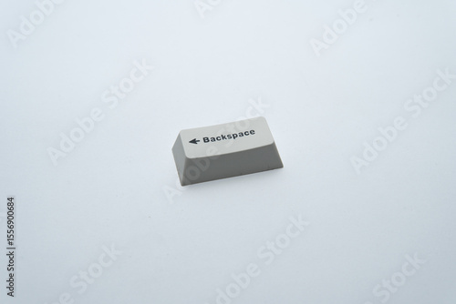 Backspace keycap photographic element for tech ui ux design typographic concepts or minimalist poster visuals modern clean genre