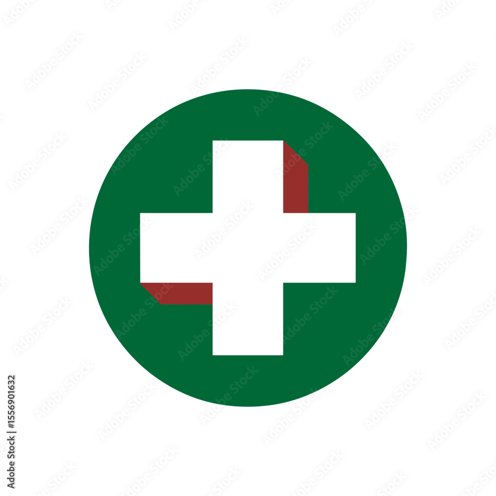 Medical Cross Symbol in Green Circle – Pharmacy Logo Icon for Healthcare and First Aid
Medical Cross Symbol in Green Circle – Pharmacy Logo Icon for Healthcare and First Aid