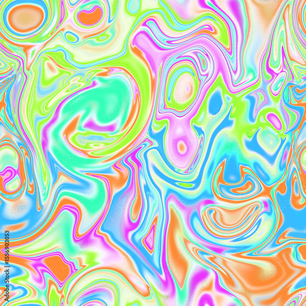 Holographic seamless pattern. The effect of flowing iridescent liquid. Psychedelic effect. Fairy tale unicorn trend background. 90s fashion. Holographic seamless pattern. The effect of flowing iridescent liquid. Psychedelic effect. Fairy tale unicorn trend background. 90s fashion.