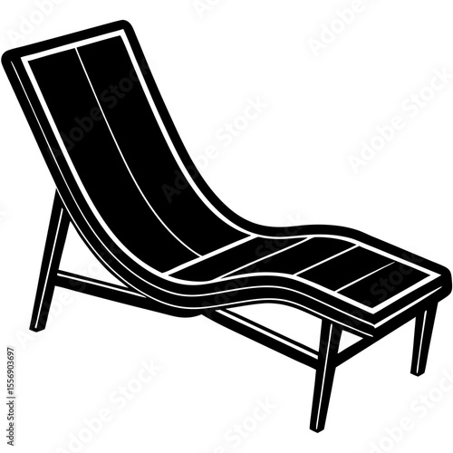 chaise longue on a white background