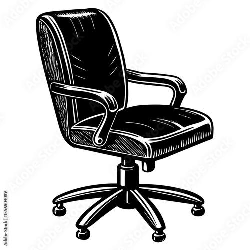 black office armchair
