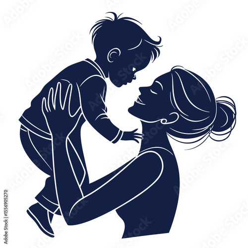 Mothers love silhouette