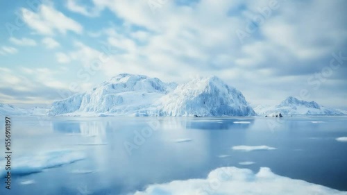 Wallpaper Mural Arctic Ice Cap Reflection: Serene Glacial Landscape Torontodigital.ca