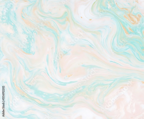 Fluid marble in pastel watercolor colors