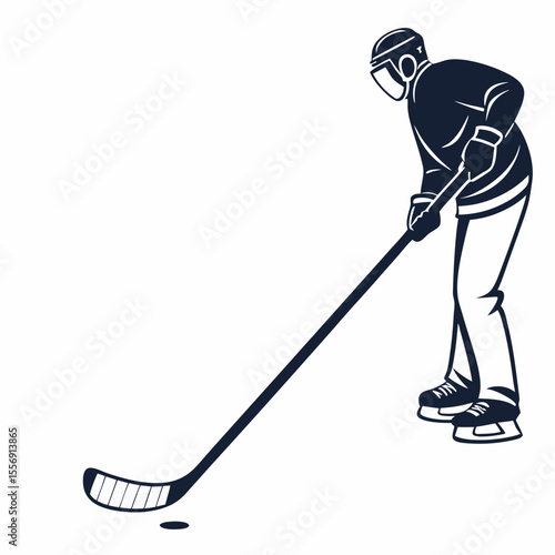 hockey player black and white action clip art preview