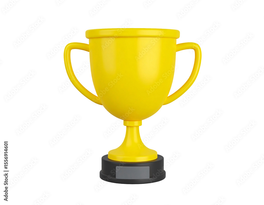 Yellow trophy cup isolated on a white background Yellow trophy cup isolated on a white background