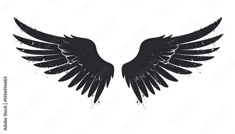 Fototapeta premium Pair of dark wings