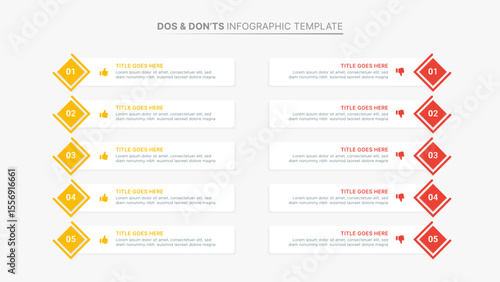 Dos and Don’ts Comparison Infographic Design Template