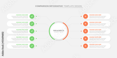 Dos and Don’ts Comparison Infographic Design Template
