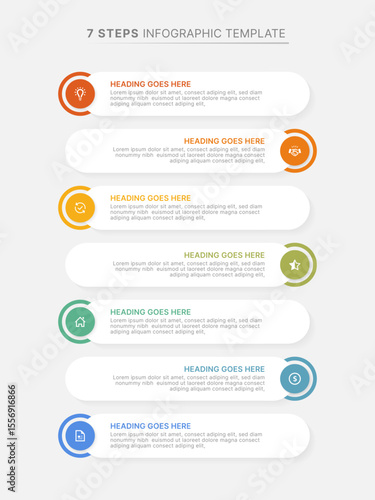 Weekly Planner Organizer Infographic Template Design with 7 Options