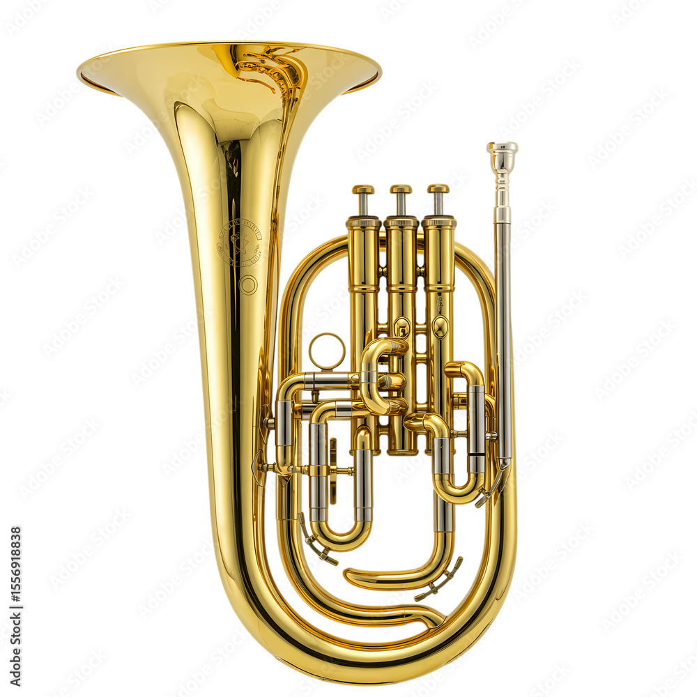 Fototapeta premium Euphonium: A Stunning Brass Instrument