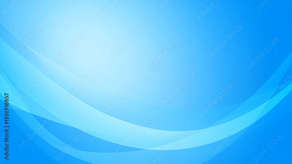 Fototapeta premium 青い抽象的な波の背景イメージ 余白 16:9サイズ AI生成素材