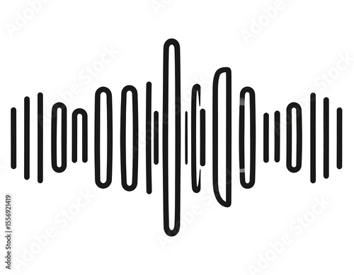 Simple audio wave graphic