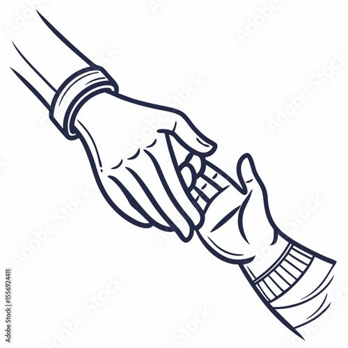 Two hands reaching out to touch touching connection
