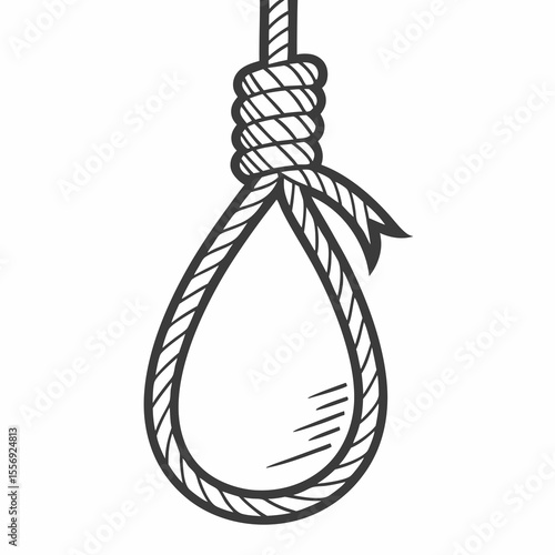 Hanging rope knot loop symbol noose
