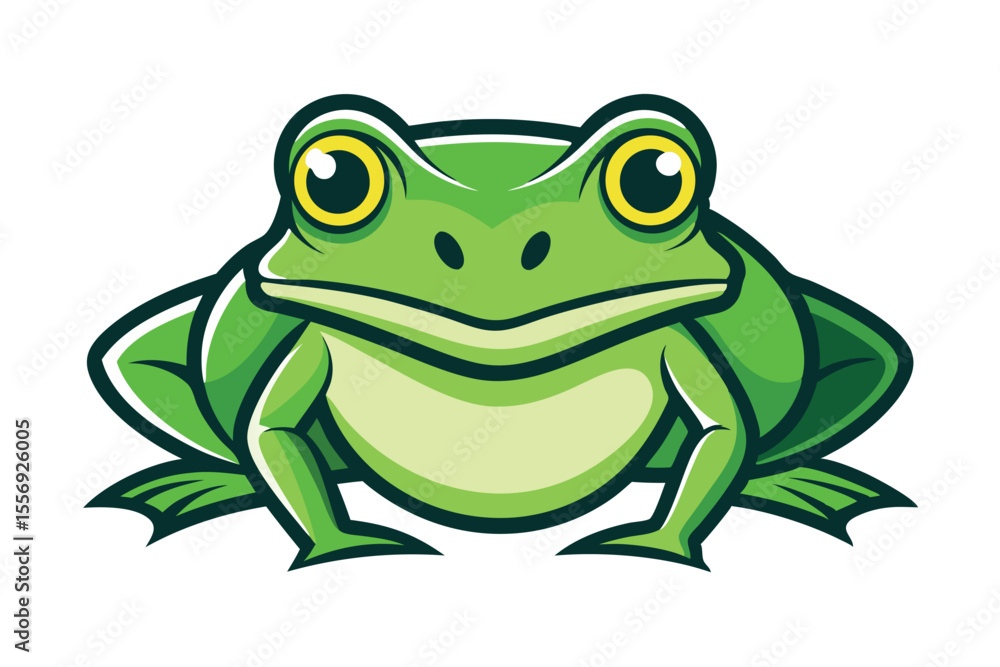 Isolated monochromatic frog illustration shows the amphibian from the side on a white backdrop Isolated monochromatic frog illustration shows the amphibian from the side on a white backdrop