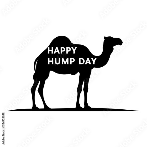 Happy Hump Day Camel Silhouette Graphic