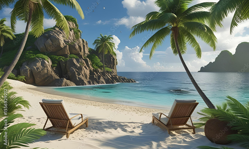 Fototapeta premium Beach Background Images Concept