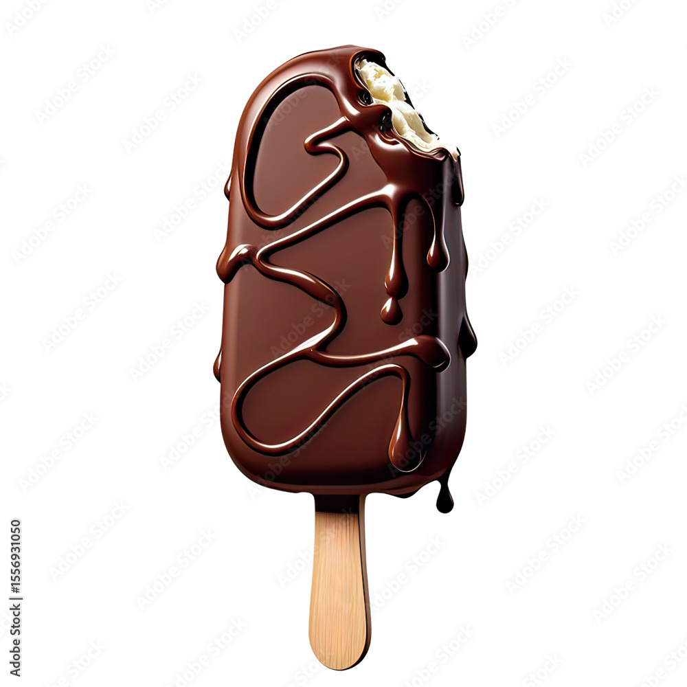 custom made wallpaper toronto digitalChocolate Coated Ice Cream Bar, Generative AI