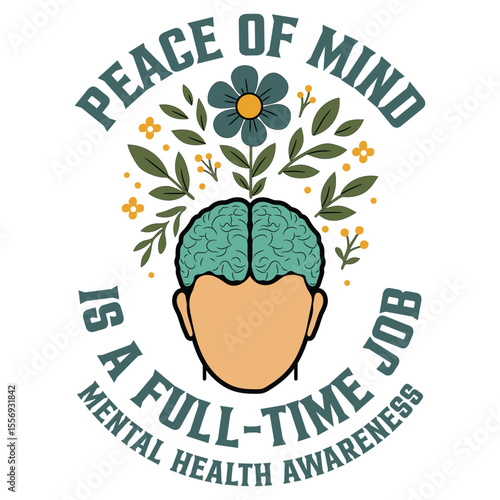 Peace of mind is a full time job t-shirt design