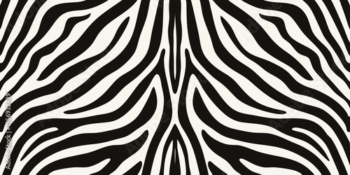 Abstract black and white zebra stripe pattern seamless background