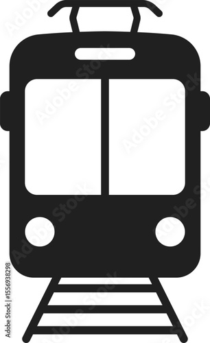 Train front icon, Railway, Subway, Metro symbol icon design