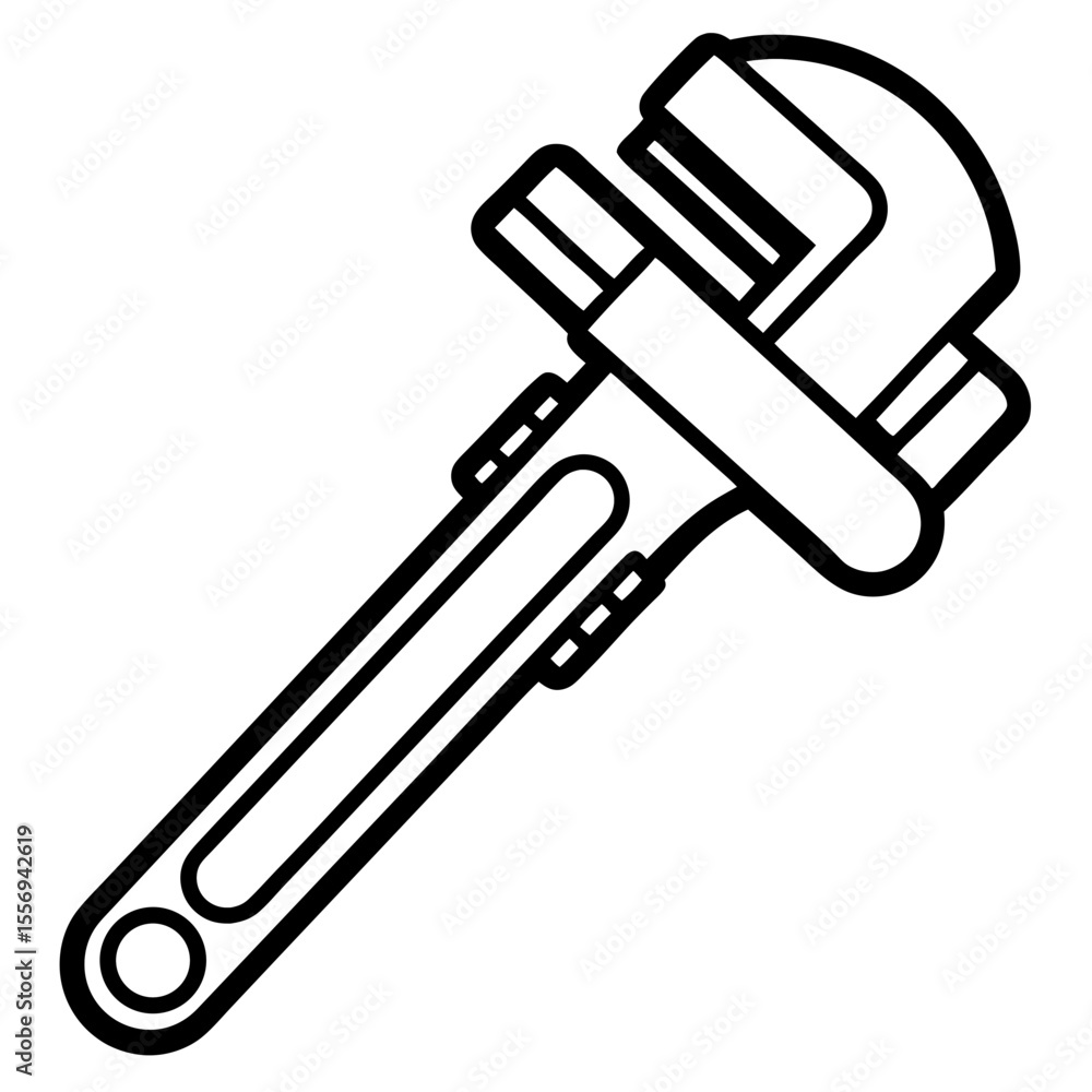 Pipe Wrench Vector Art Pipe Wrench Vector Art
