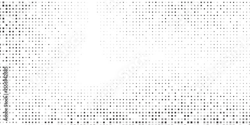 Design dot mesh halftone gradient texture. Vanishing polka dot background. Repeating dots gradation pattern art
