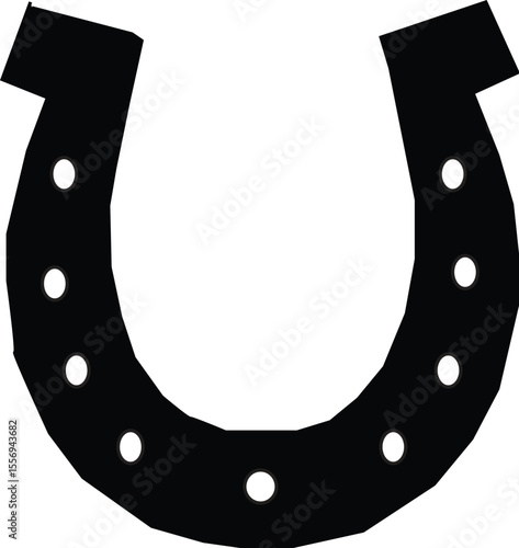 Horse shoe silhouette vector, Horse shoe vector