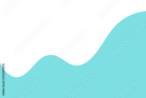 Wave background, abstract marine background element template with a place for text, flat design, vector. Graphic modern minimalist bend shape. Separation of page, banner, poster