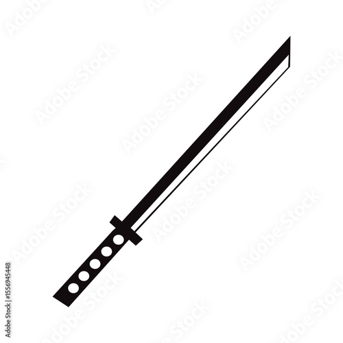 Sword vector silhouette , clip art, and symbol. Shilhouette of sword concept and simple design