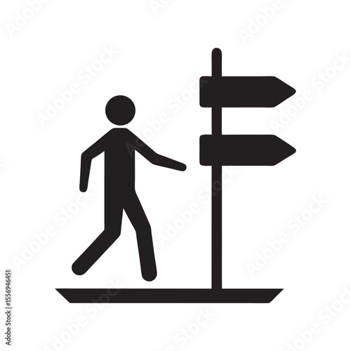 3d man holding a signpost