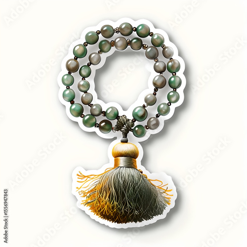 Eid Mubarak Illustration Featuring tasbih
