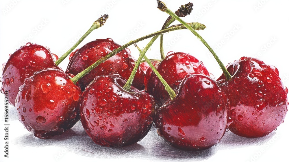 cherries isolated on white background cherries isolated on white background