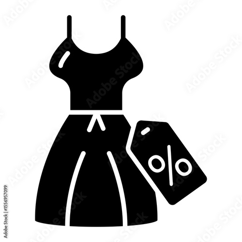 An eye catching design icon of dress discount