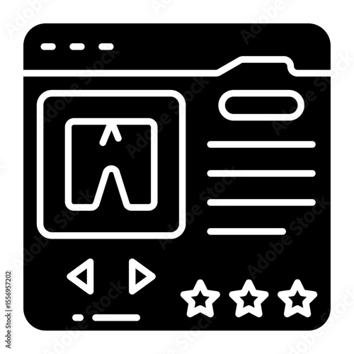 Unique design icon of e shopping