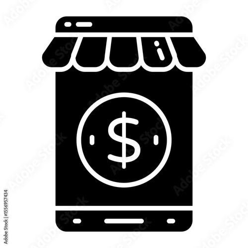 Modern design icon of mobile money